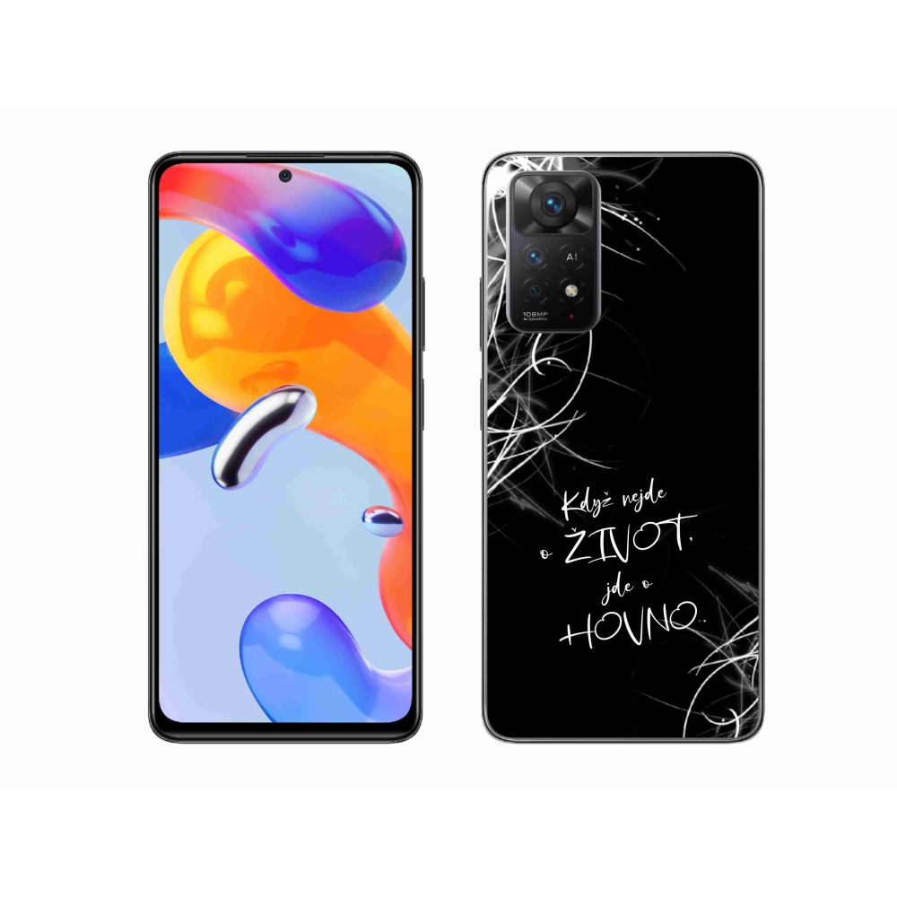 Gelový kryt mmCase na Xiaomi Redmi Note 11 Pro 4G/5G - vtipný text 16 černé pozadí