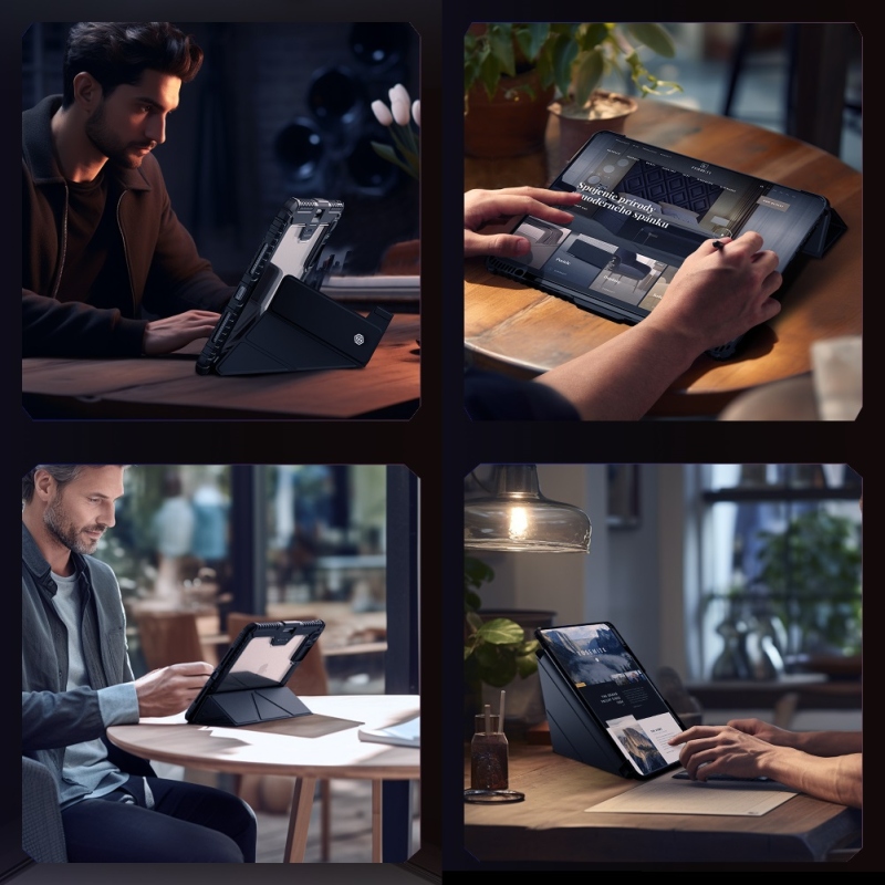 Nillkin Bumper PRO Protective Stand Case Multi-angle pro iPad Pro 12.9 2020/2021/2022/ Air 13 2024 Black