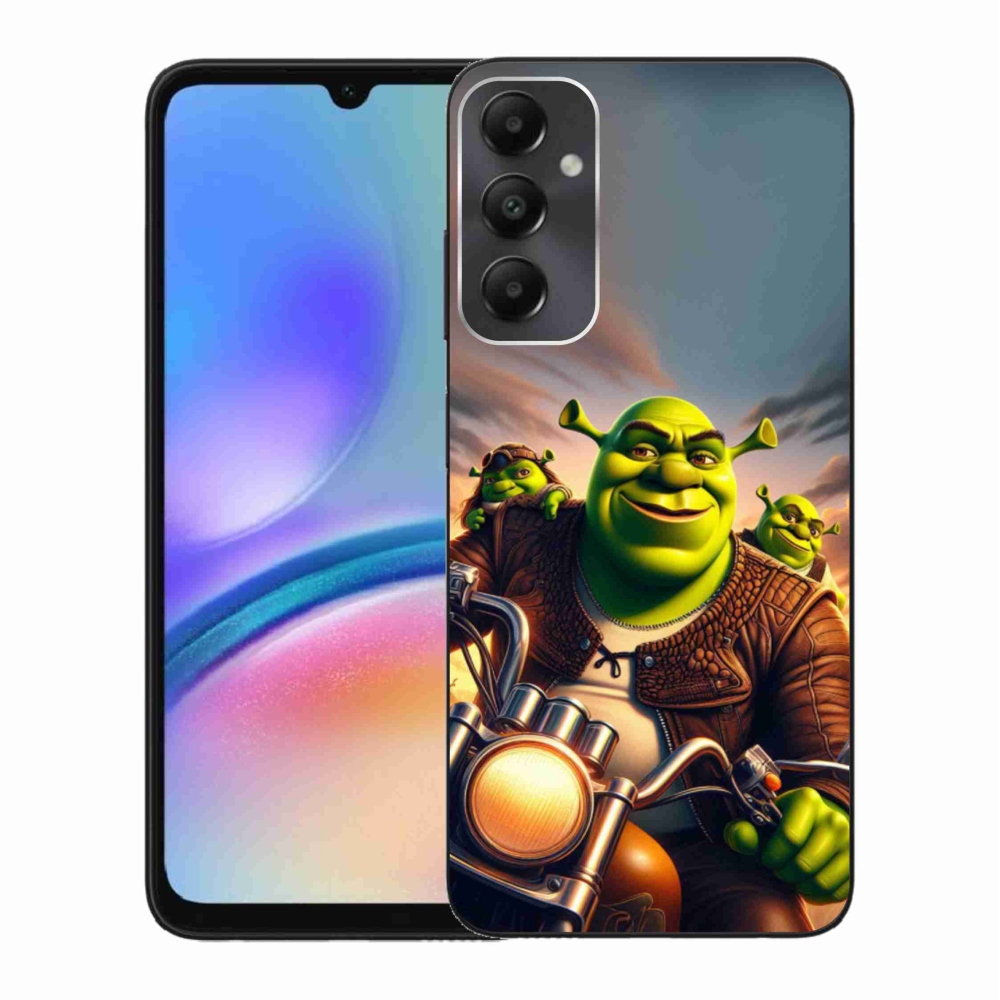 Gelový kryt mmCase na Samsung Galaxy A05s - shrek na motorce