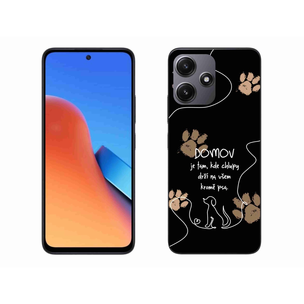 Gelový kryt mmCase na Xiaomi Redmi 12 5G - psí motiv černé pozadí