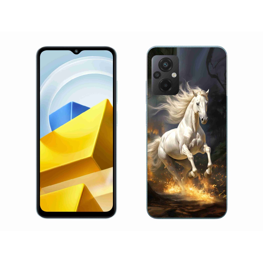 Gelový kryt mmCase na Xiaomi Poco M5 4G - bílý kůň 2