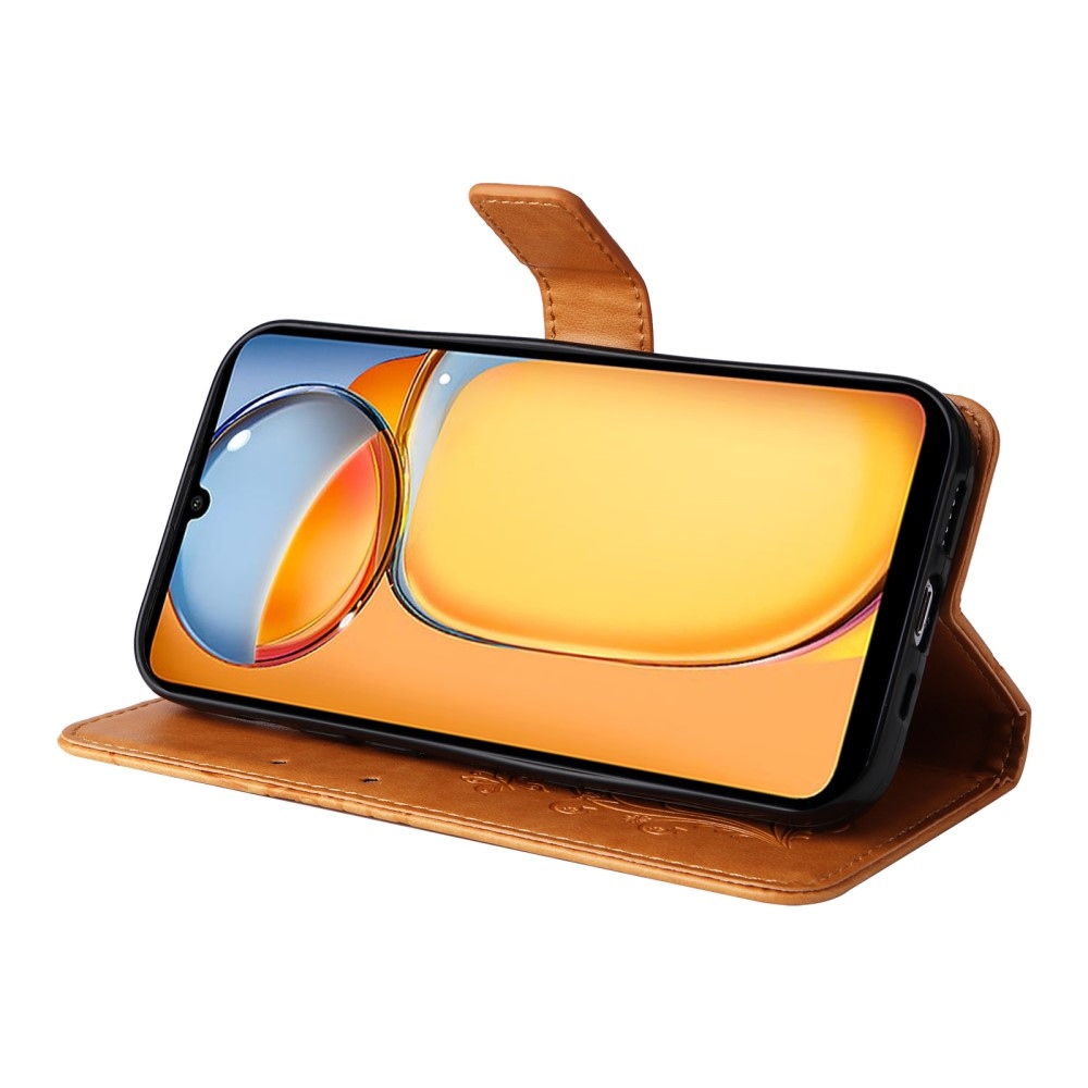 Big Butterfly knížkové pouzdro na Xiaomi Poco C65/Redmi 13C - žluté