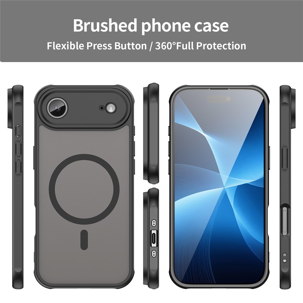 Case matný gelový obal s MagSafe na iPhone 17 Air - černý