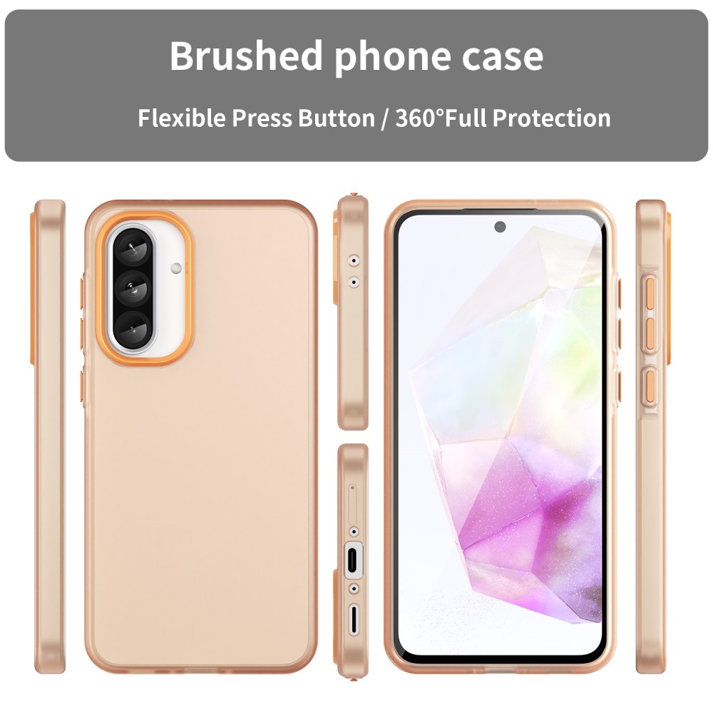 Candys matný gelový obal na Samsung Galaxy A36 5G/A56 5G - oranžový