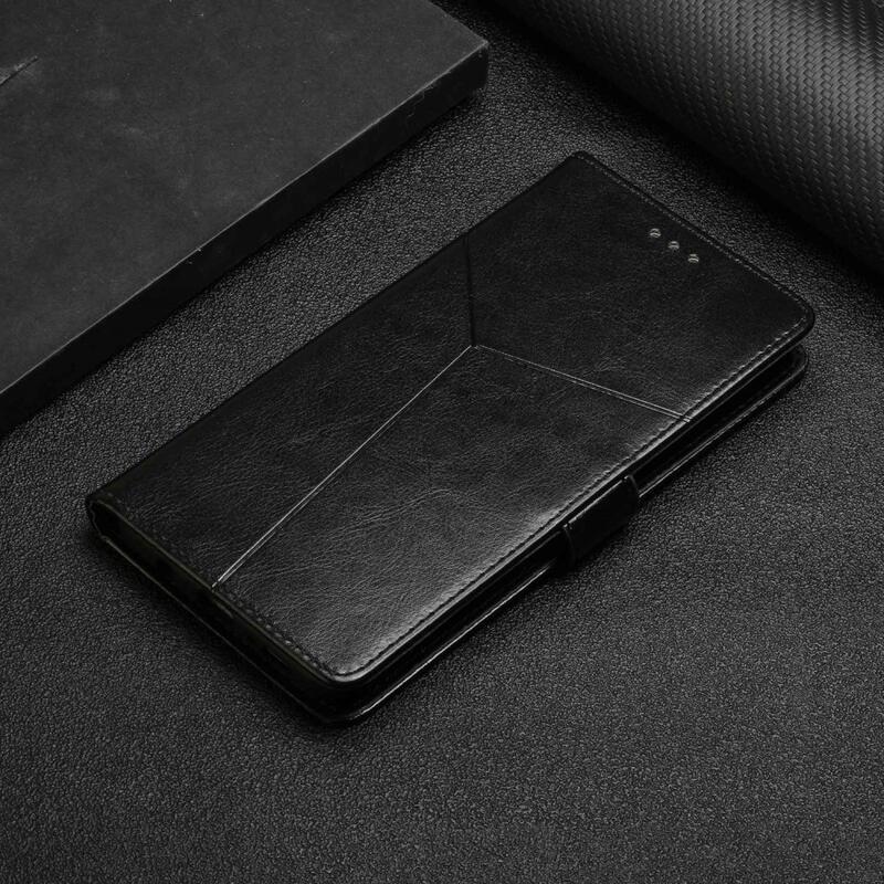 Y-Line PU kožené peněženkové pouzdro na mobil Xiaomi Poco C40 - černé