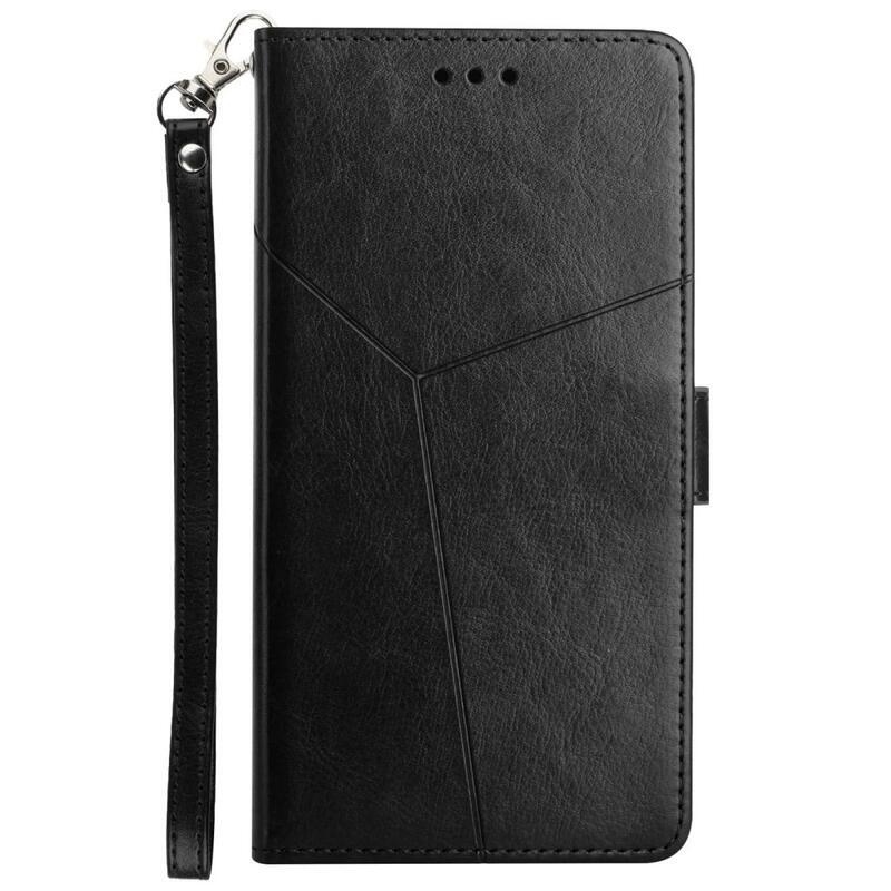 Y-Line PU kožené peněženkové pouzdro na mobil Xiaomi Poco C40 - černé