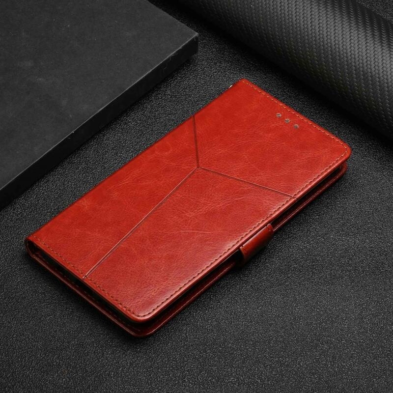 Y-Line PU kožené peněženkové pouzdro na mobil Xiaomi Poco C40 - hnědé