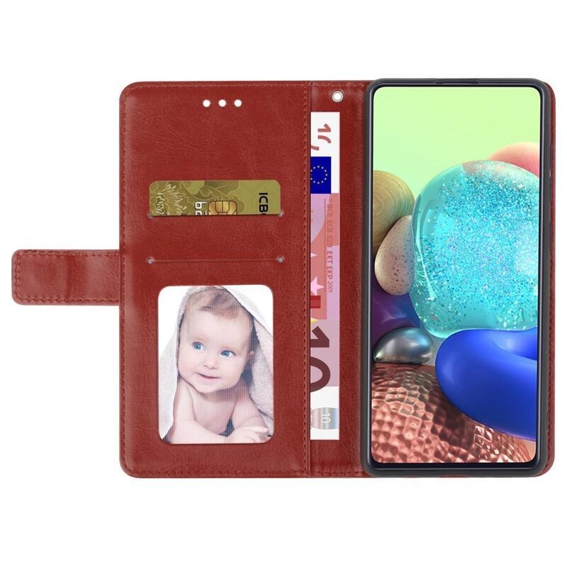 Y-Line PU kožené peněženkové pouzdro na mobil Xiaomi Poco C40 - hnědé