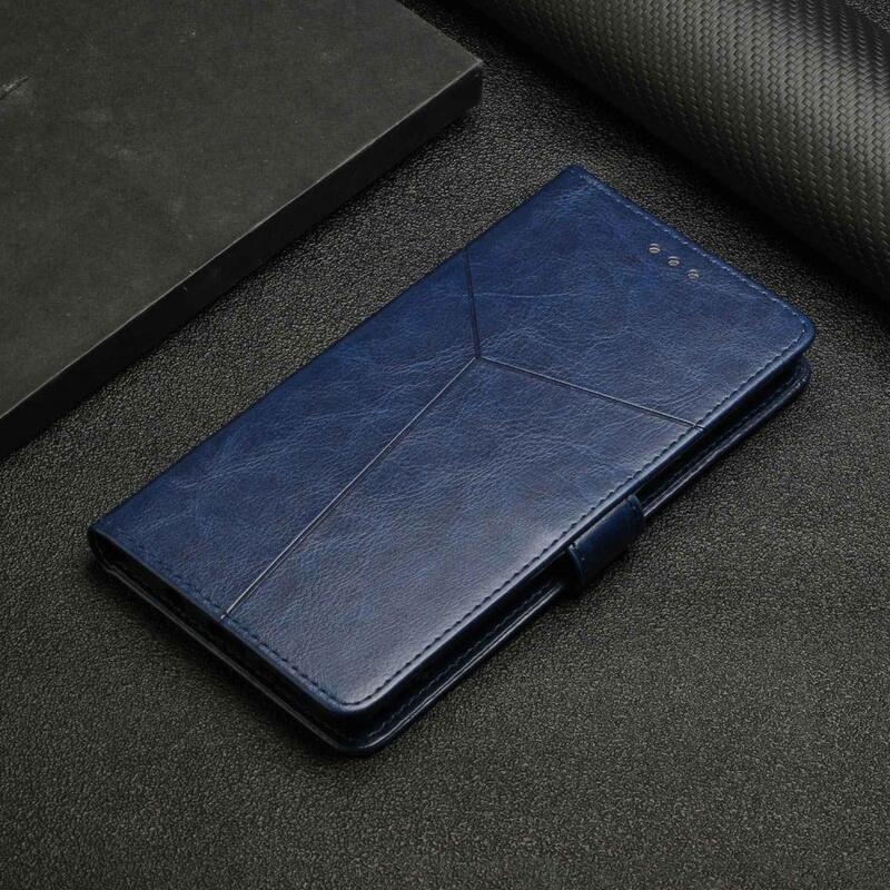 Y-Line PU kožené peněženkové pouzdro na mobil Xiaomi Poco C40 - modré