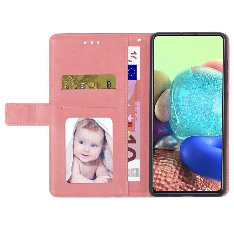 Y-Line PU kožené peněženkové pouzdro na mobil Xiaomi Poco C40 - růžové