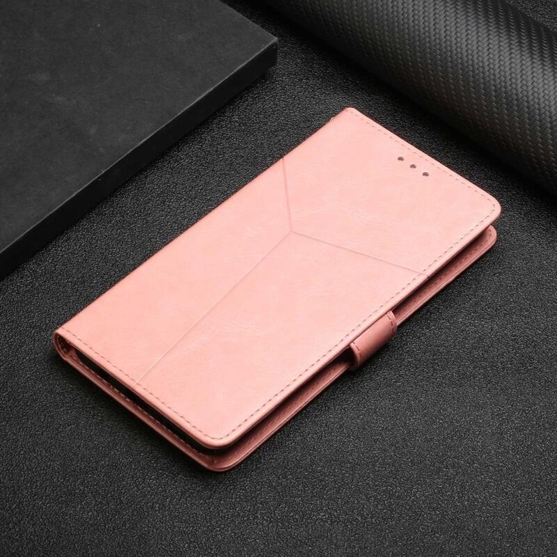 Y-Line PU kožené peněženkové pouzdro na mobil Xiaomi Poco C40 - růžové