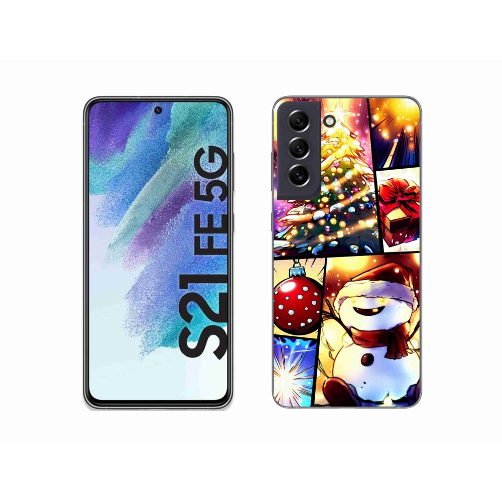 Gelový kryt mmCase na Samsung Galaxy S21 FE 5G - vánoční motivy 1