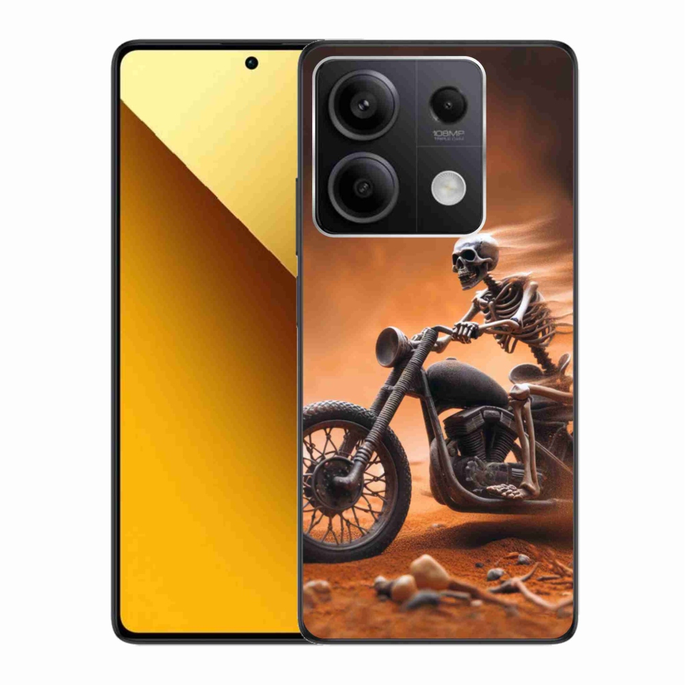 Gelový kryt mmCase na Xiaomi Redmi Note 13 5G - kostra na motorce