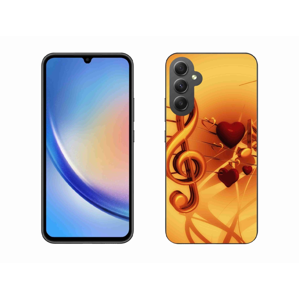 Gelový kryt mmCase na Samsung Galaxy A34 5G - noty