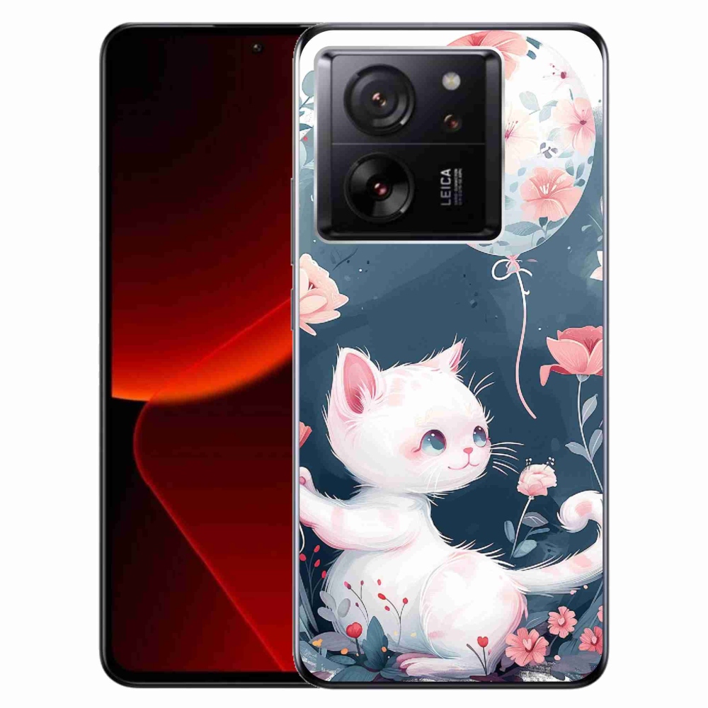 Gelový kryt mmCase na Xiaomi 13T/13T Pro - kotě s balónkem