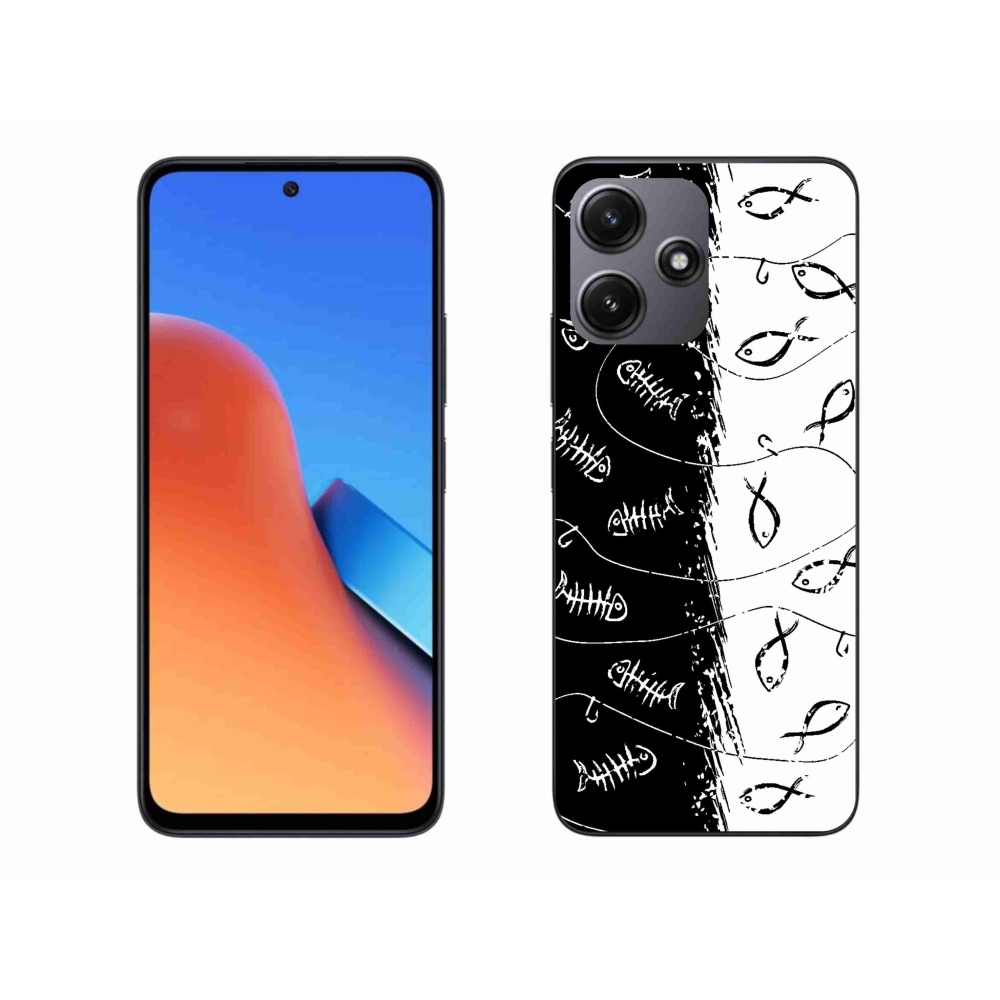 Gelový kryt mmCase na Xiaomi Redmi 12 5G - kostry a rybky