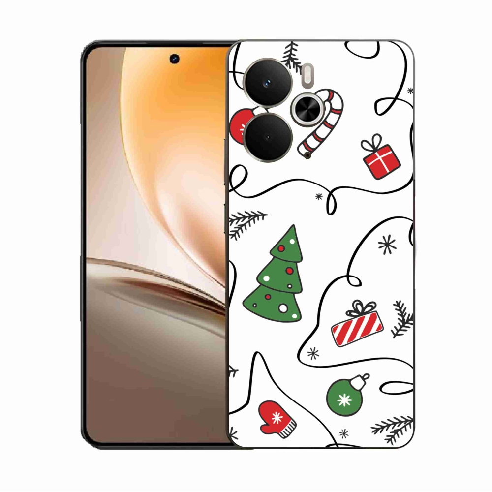 Gelový kryt mmCase na Realme 14 5G - vánoční motivy