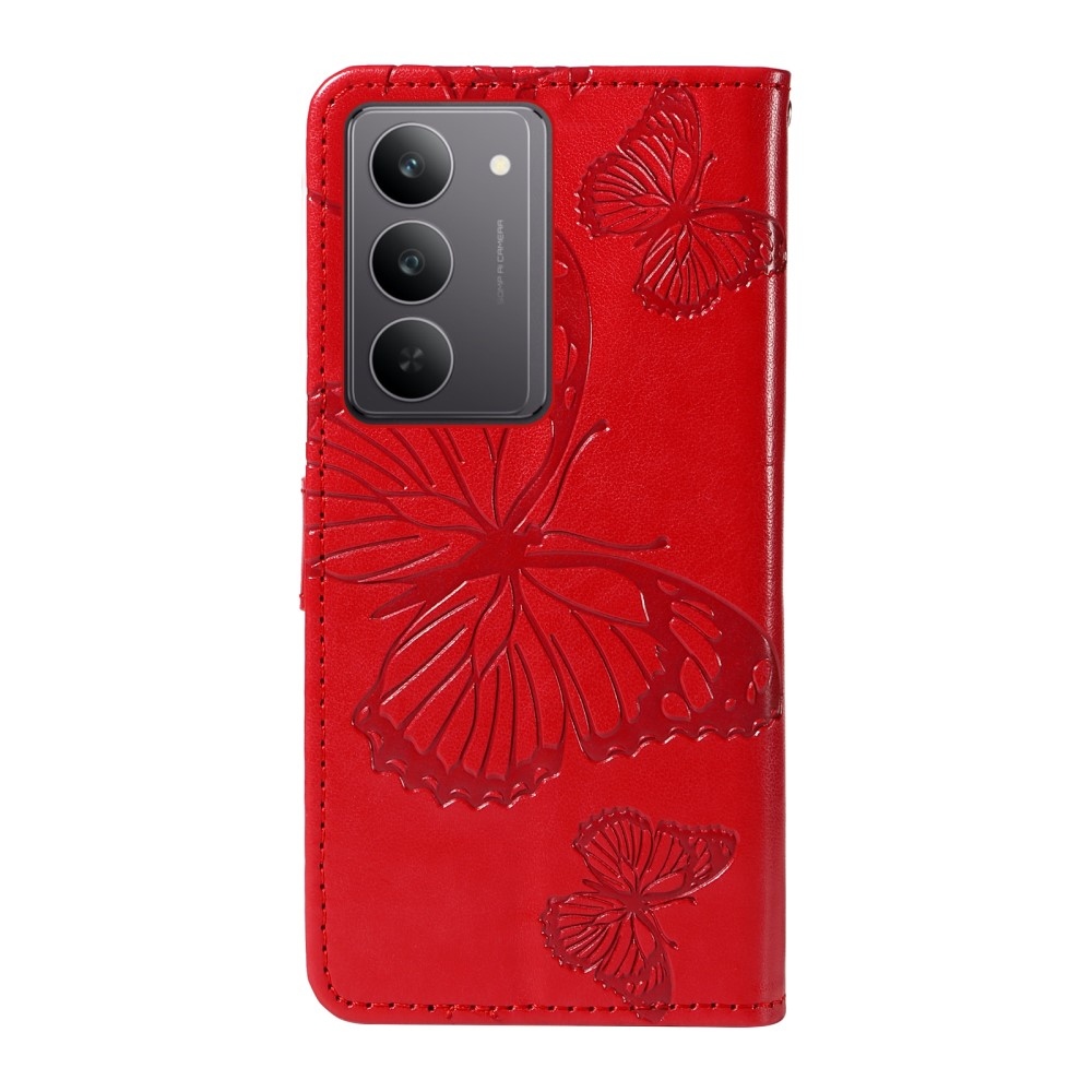 Big Butterfly knížkové pouzdro na Realme C75 - červené