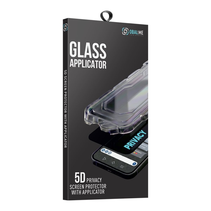 OBAL:ME Privacy 5D Tvrzené Sklo s Aplikátorem pro Apple iPhone 18 Pro Black