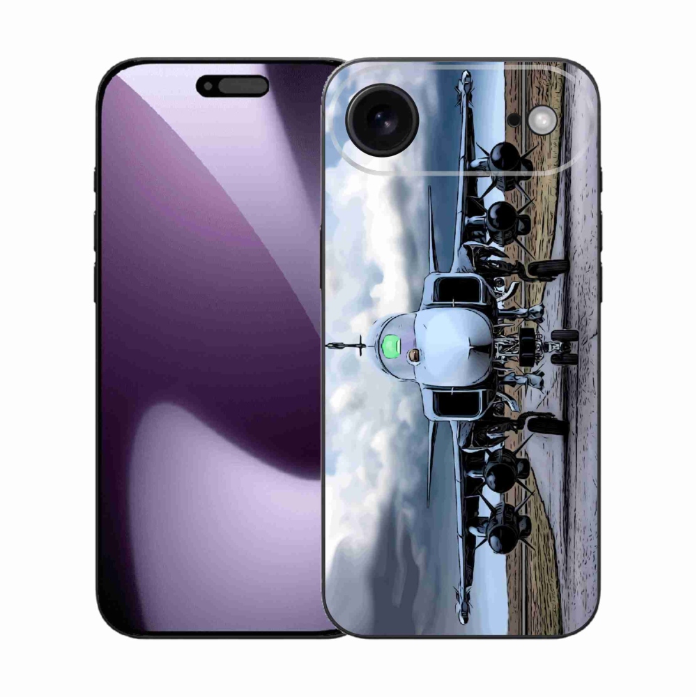 Gelový kryt mmCase na iPhone 17 Air - vojenské letadlo