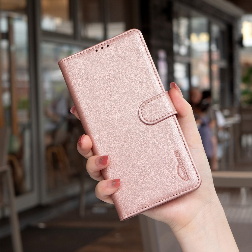 BINFEN knížkové pouzdro na Xiaomi 15 Pro - růžovozlaté