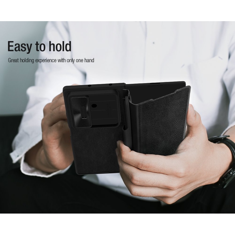Nillkin Qin Book PRO Pen Slot Pouzdro pro Samsung Galaxy Z Fold 7 Brown