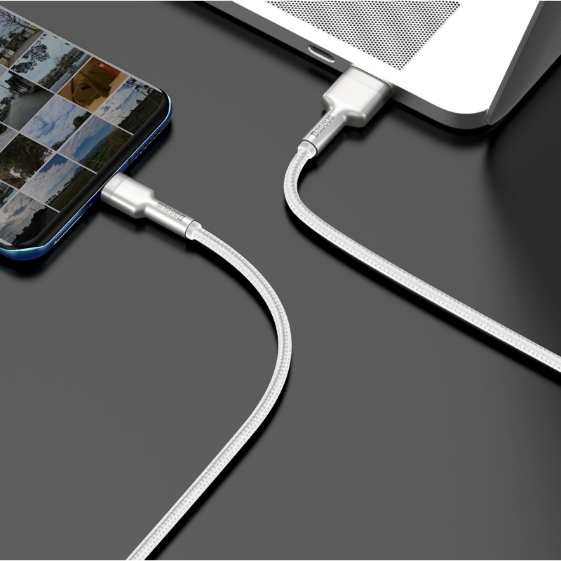 Baseus Cafule Metal Series Datový Kabel USB-USB-C 66W 2m White