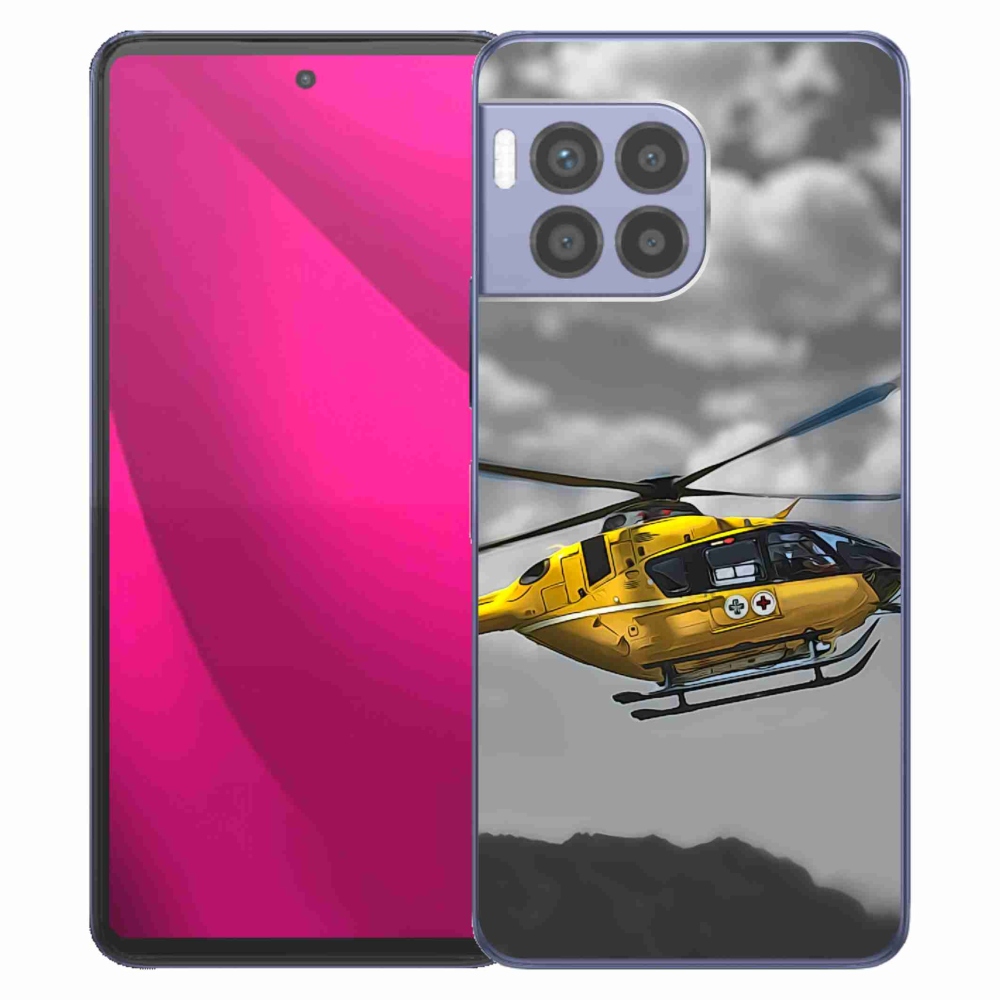 Gelový kryt mmCase na T-Mobile T Phone 2 Pro - žlutá helikoptéra