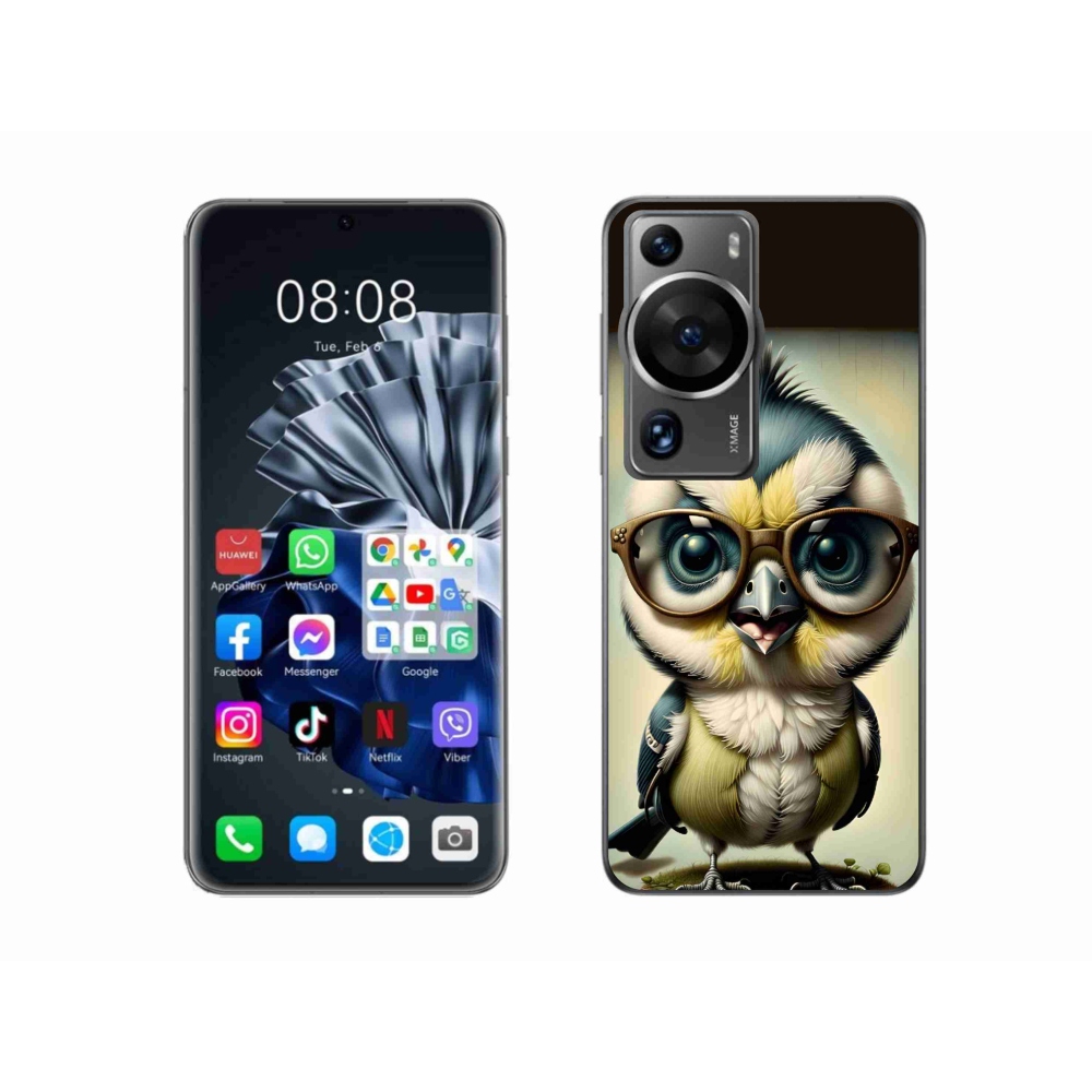 Gelový kryt mmCase na Huawei P60 Pro - mládě s brýlemi