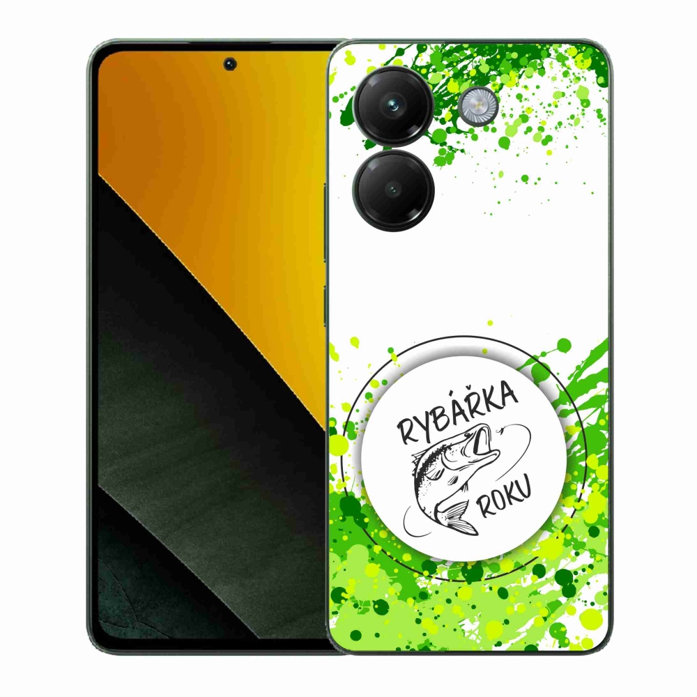 Gelový kryt mmCase na Xiaomi Poco M7 Pro 5G - rybářka roku bílé pozadí