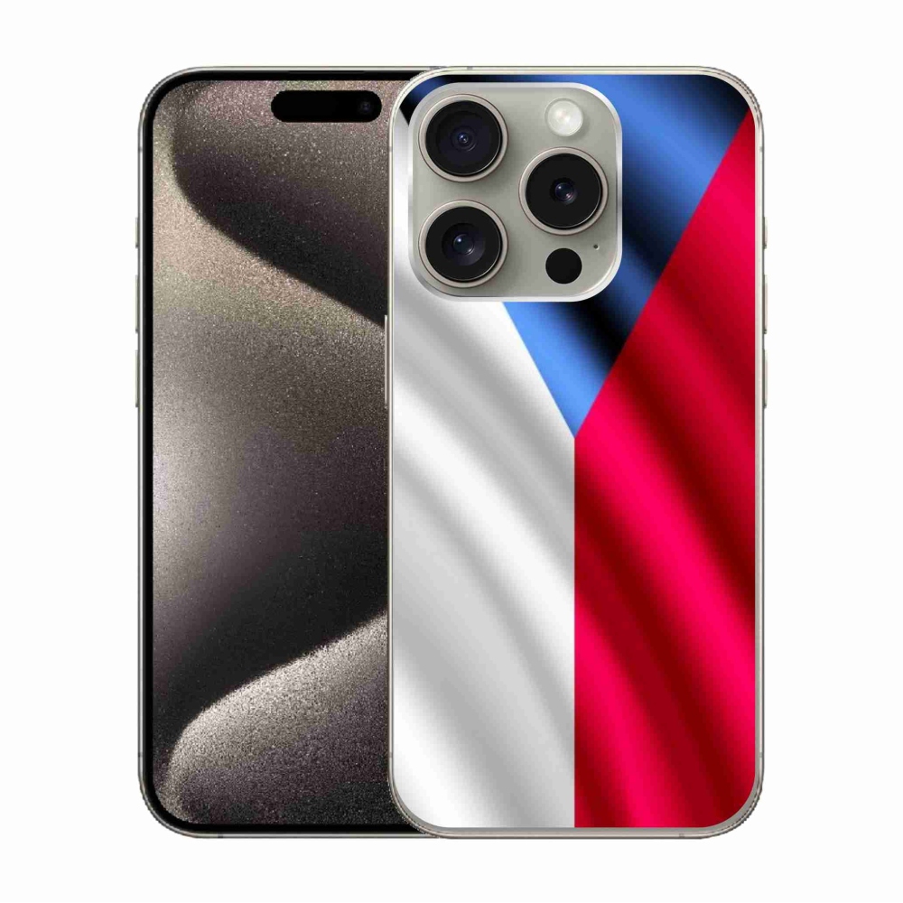 Gelový kryt mmCase na iPhone 15 Pro - česká vlajka