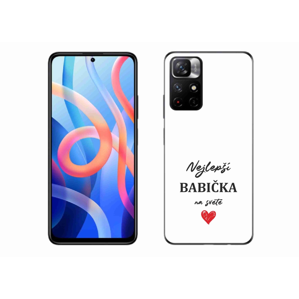 Gelový kryt mmCase na Xiaomi Redmi Note 11S 5G - nejlepší babička 1 bílé pozadí
