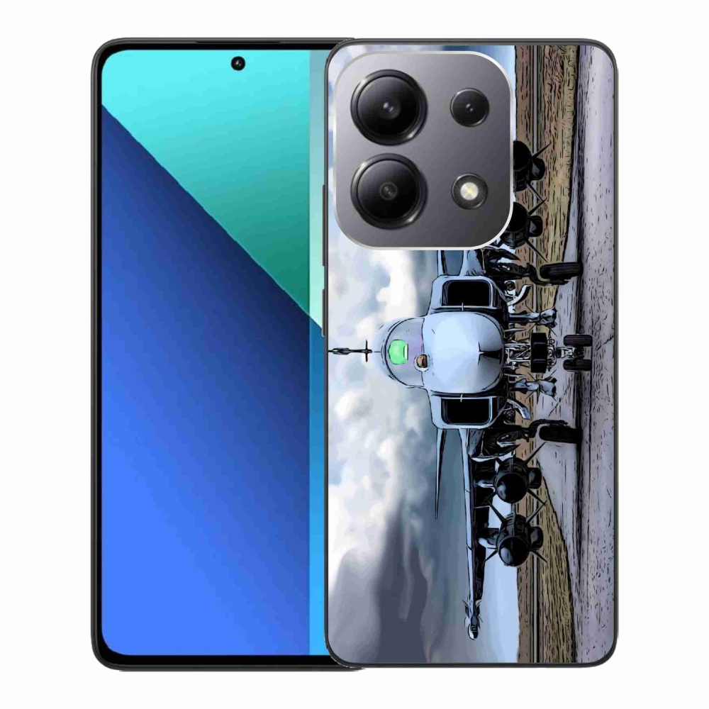 Gelový kryt mmCase na Xiaomi Redmi Note 13 - vojenské letadlo