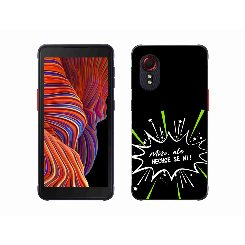 Gelový kryt mmCase na Samsung Galaxy Xcover 5 - vtipný text 11 černé pozadí
