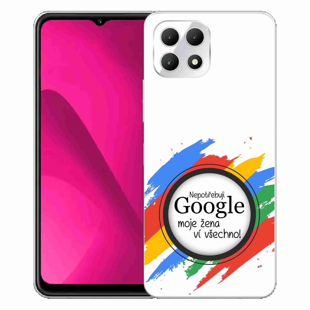 Gelový kryt mmCase na T-Mobile T Phone 2 - žena ví všechno bílé pozadí