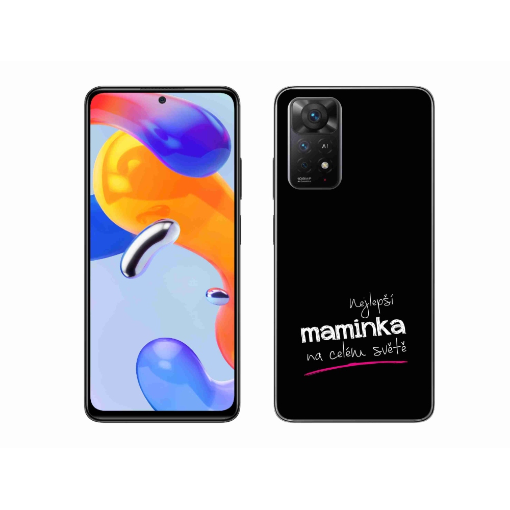 Gelový kryt mmCase na Xiaomi Redmi Note 11 Pro 4G/5G - nejlepší maminka 4 černé pozadí