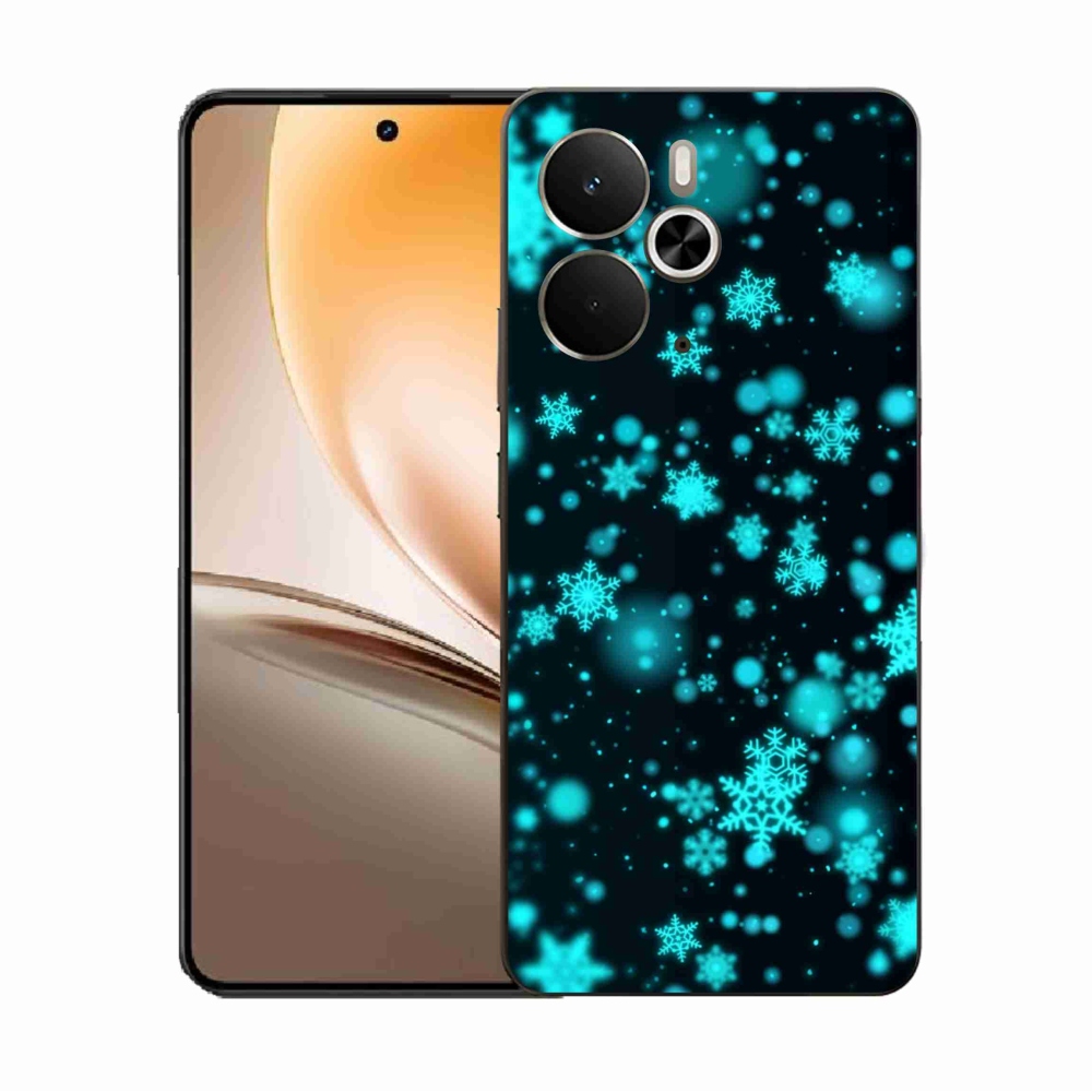 Gelový kryt mmCase na Realme 14 5G - sněhové vločky 1