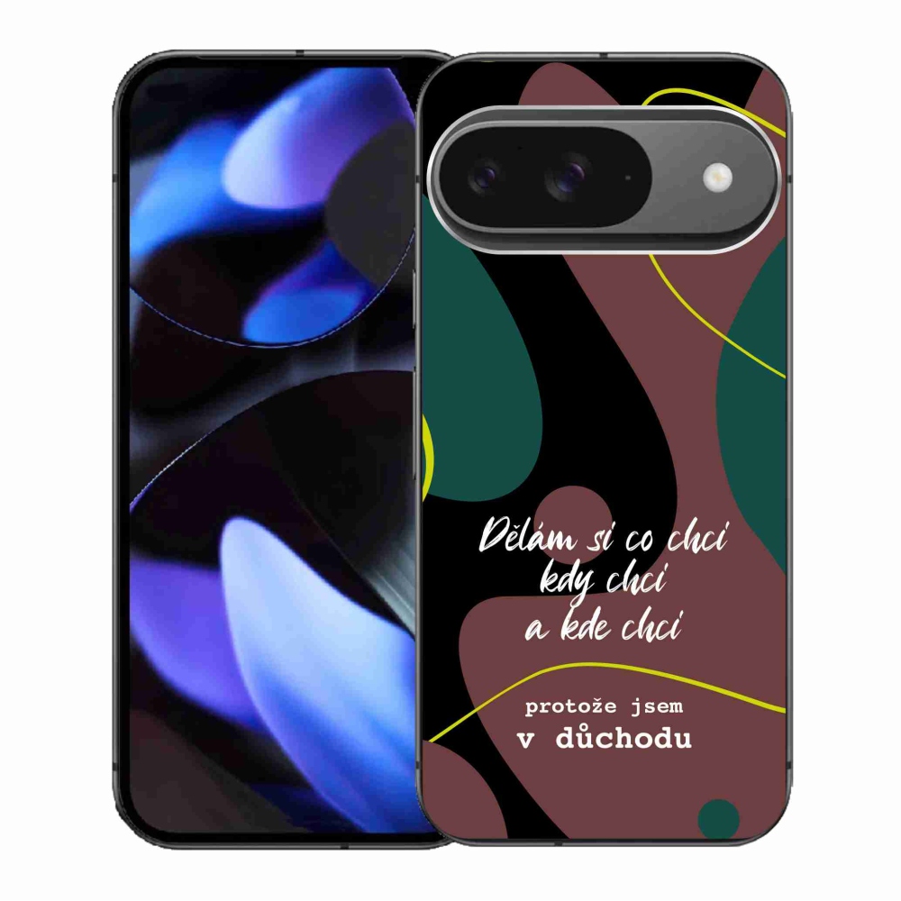 Gelový kryt mmCase na Google Pixel 9/9 Pro - vtipný text 10 černé pozadí
