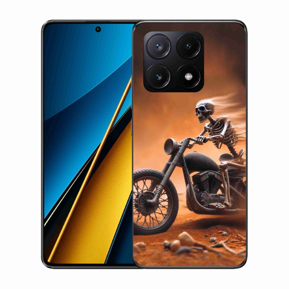 Gelový kryt mmCase na Xiaomi Poco X6 Pro 5G - kostra na motorce
