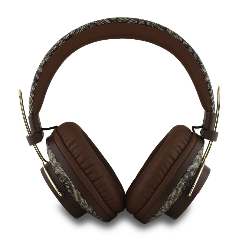 Guess PU 4G Metal Logo ENC Bezdrátová Sluchátka Brown