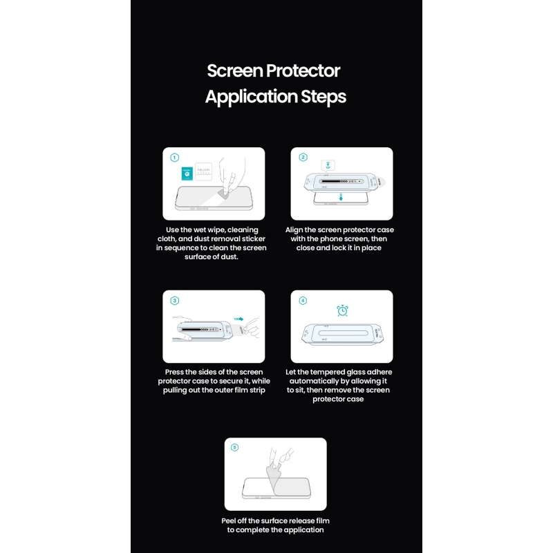 Nillkin Tvrzené Sklo 2.5D CP+ PRO Black pro Apple iPhone Air (s aplikátorem)