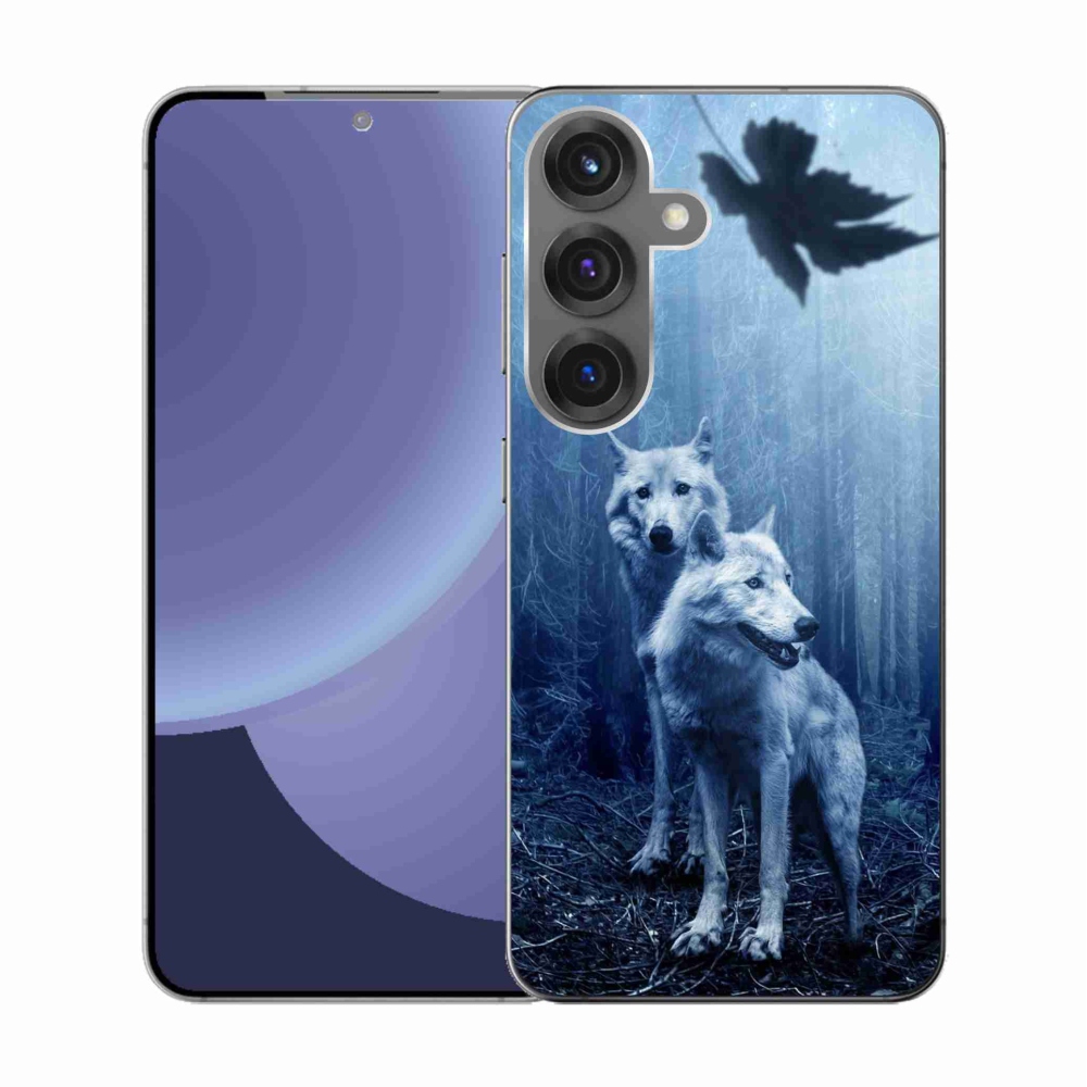 Gelový kryt mmCase na Samsung Galaxy S25 - vlci v lese