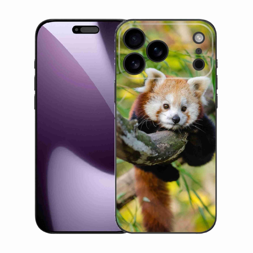 Gelový kryt mmCase na iPhone 17 Pro Max - panda červená