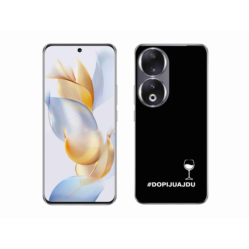 Gelový kryt mmCase na Honor 90 - vinný motiv černé pozadí