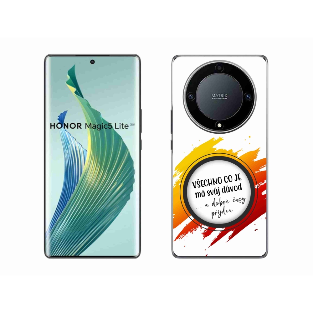 Gelový kryt mmCase na Honor Magic 5 Lite 5G - citát 3 bílé pozadí