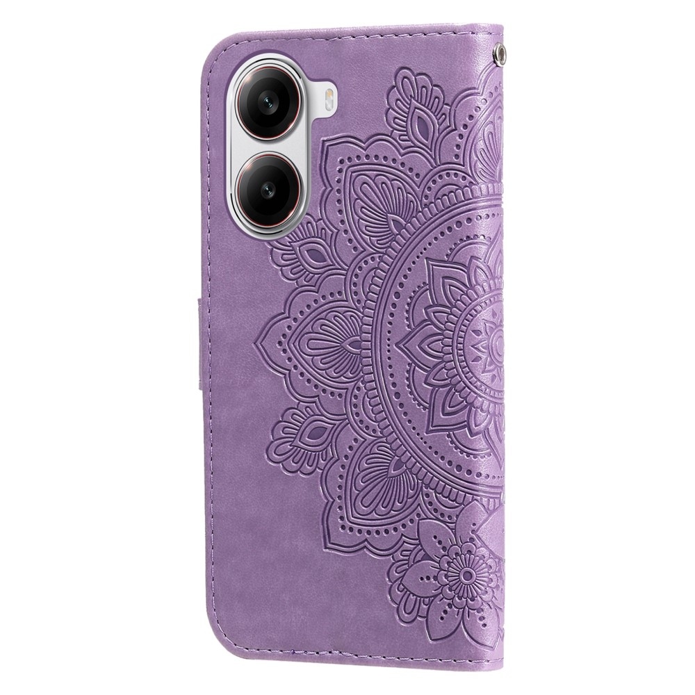 Mandala knížkové pouzdro na Xiaomi Poco X7 Pro 5G - fialové