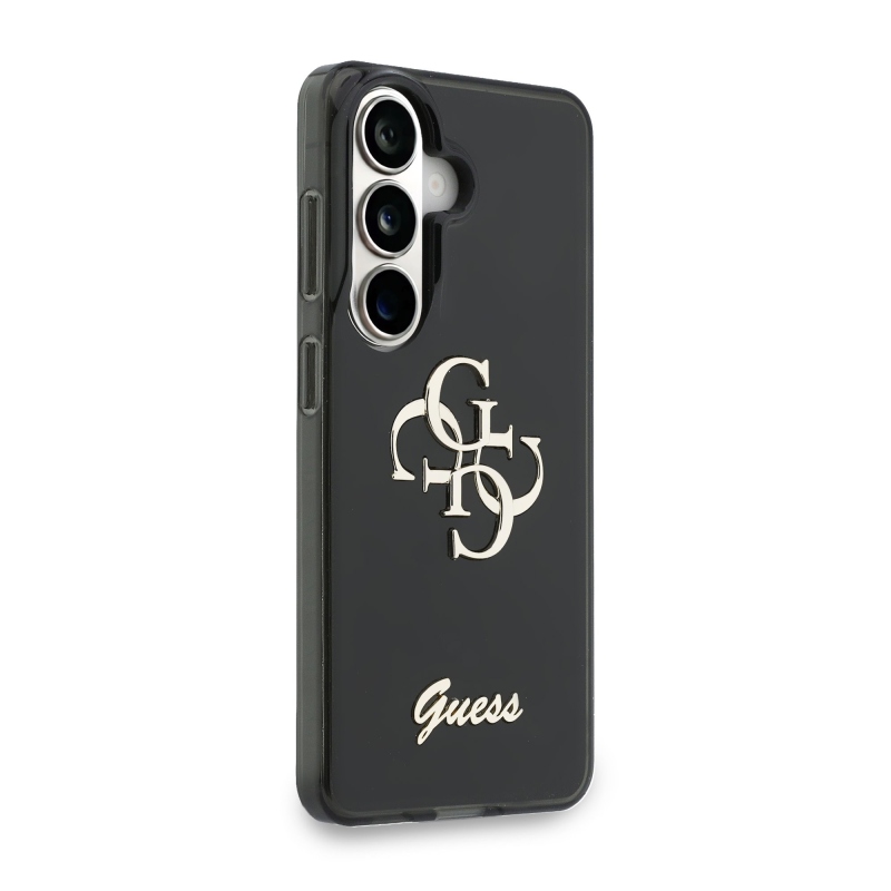 Guess IML 4G Script Metal Logo Zadní Kryt pro Samsung Galaxy 26 Black