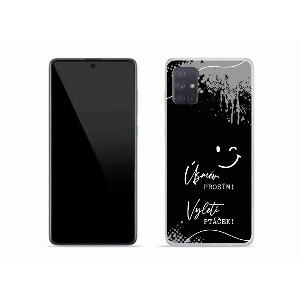Gelový kryt mmCase na Samsung Galaxy A51 - vtipný text 4 černé pozadí
