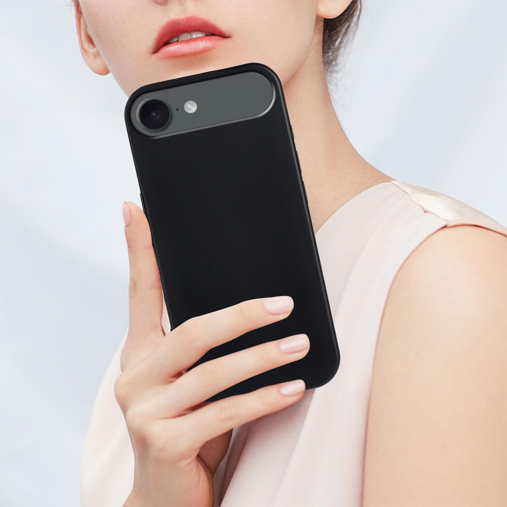 Matný gelový obal na mobil iPhone 17 Air - černý