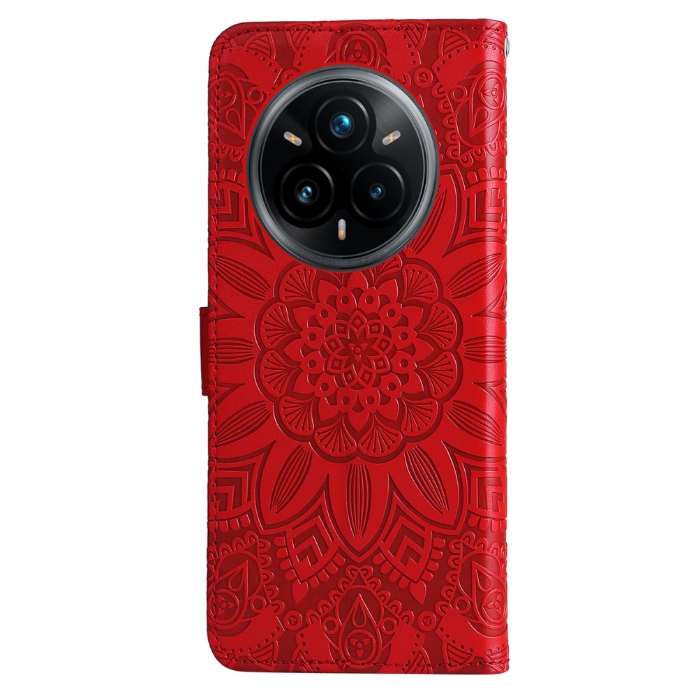 Sunflower knížkové pouzdro na Realme 14 Pro+ 5G - červené